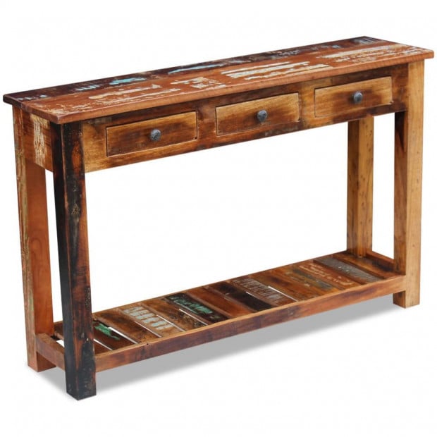 Console Table Solid Reclaimed Wood 120x30x76 Cm Image 3