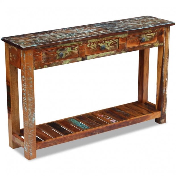 Console Table Solid Reclaimed Wood 120x30x76 Cm Image 4
