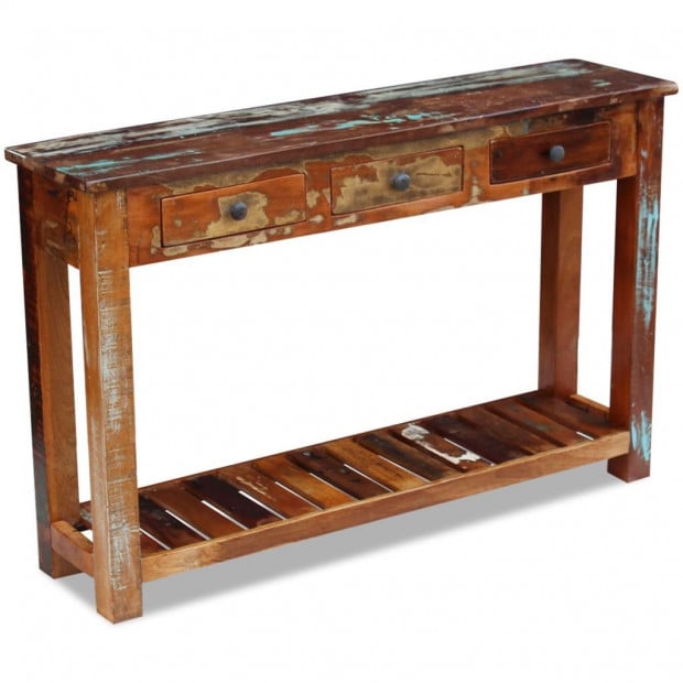 Console Table Solid Reclaimed Wood 120x30x76 Cm Image 5