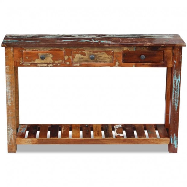 Console Table Solid Reclaimed Wood 120x30x76 Cm Image 6