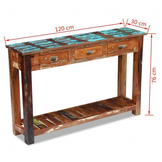 Console Table Solid Reclaimed Wood 120x30x76 Cm Image 8