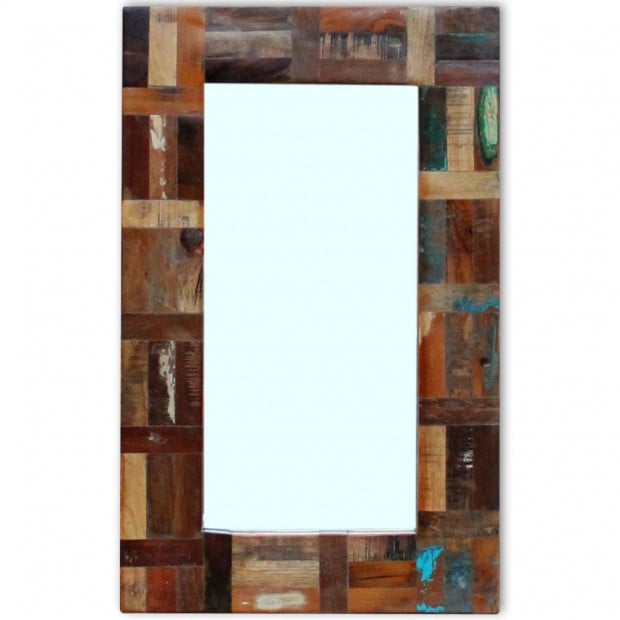 Mirror Solid Reclaimed Wood 80x50 Cm Image 6