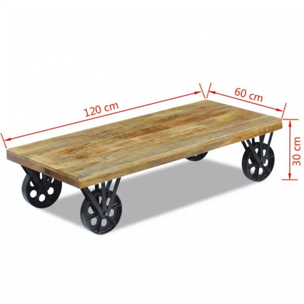 Coffee Table Mango Wood 120x60x30 Cm Image 8