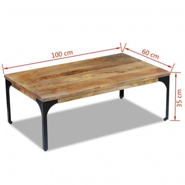 Coffee Table Mango Wood 100x60x35 Cm Image 8