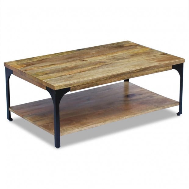 Coffee Table Mango Wood 100x60x38 Cm Image 3