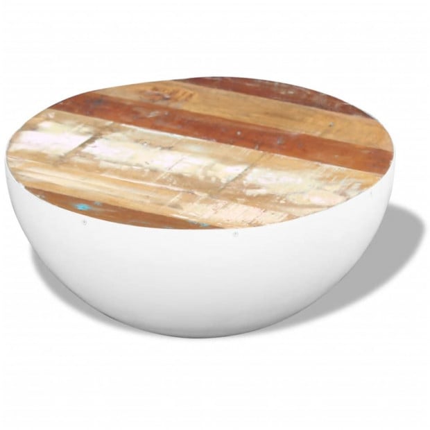 Bowl Shaped Coffee Table Solid Reclaimed Wood 60x60x30 Cm Image 2