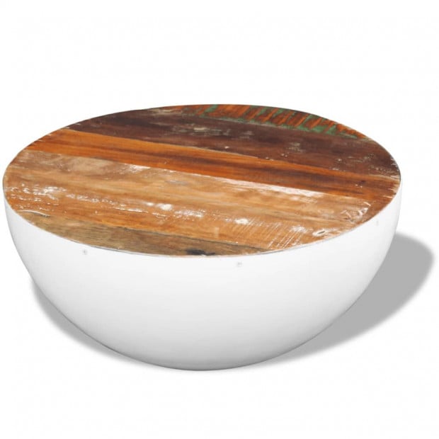 Bowl Shaped Coffee Table Solid Reclaimed Wood 60x60x30 Cm Image 3