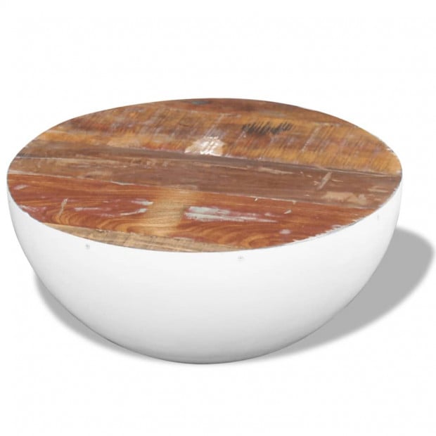 Bowl Shaped Coffee Table Solid Reclaimed Wood 60x60x30 Cm Image 4