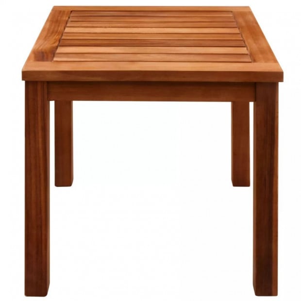 Sun Loungers 2 Pcs With Table Solid Acacia Wood And Textilene Image 7