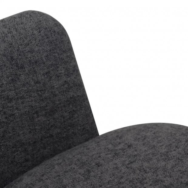 Dining Chairs 6 Pcs Dark Grey Fabric Image 6