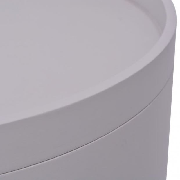 Side Table With Serving Tray Round 39.5x44.5 Cm Grey Image 5