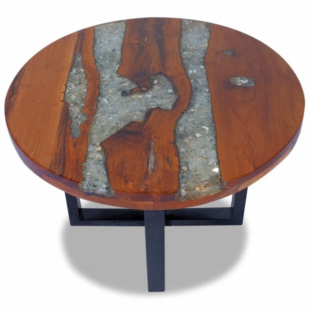 Coffee Table Teak Resin 60 Cm Image 2