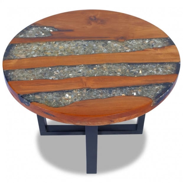 Coffee Table Teak Resin 60 Cm Image 3