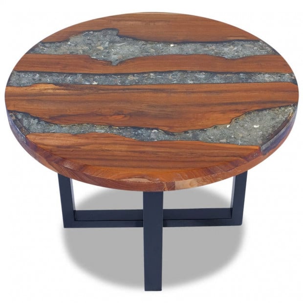 Coffee Table Teak Resin 60 Cm Image 4