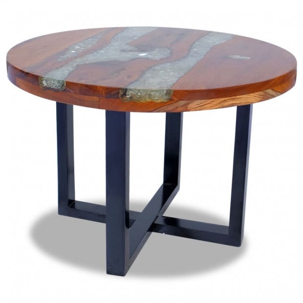 Coffee Table Teak Resin 60 Cm Image 5