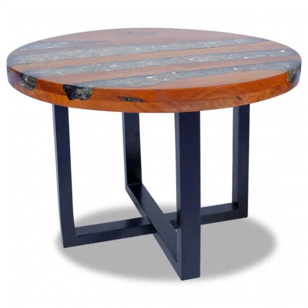 Coffee Table Teak Resin 60 Cm Image 6