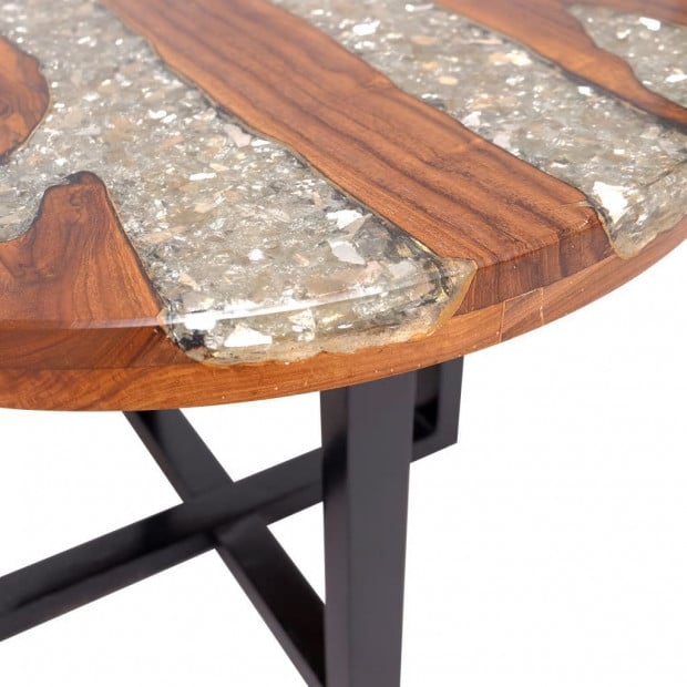Coffee Table Teak Resin 60 Cm Image 8