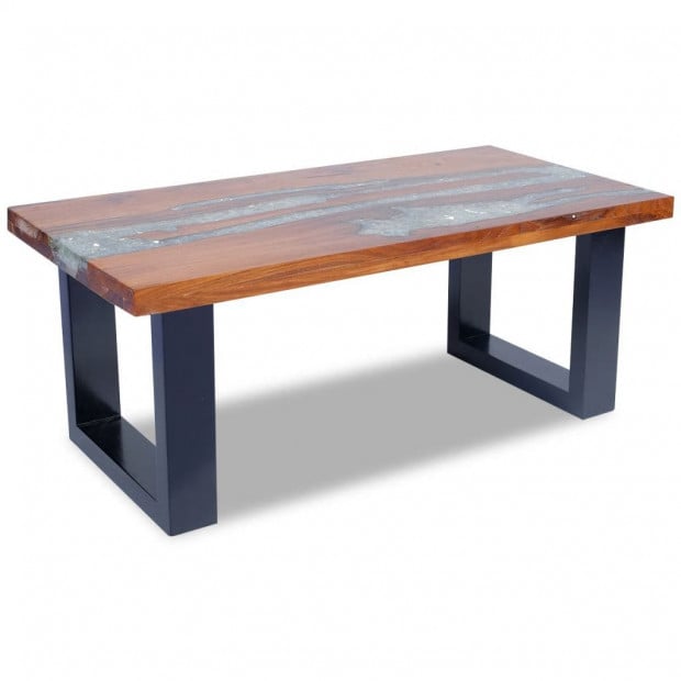 Coffee Table Teak Resin 100x50 Cm Image 6