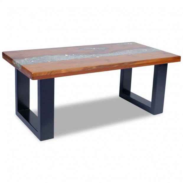 Coffee Table Teak Resin 100x50 Cm Image 7