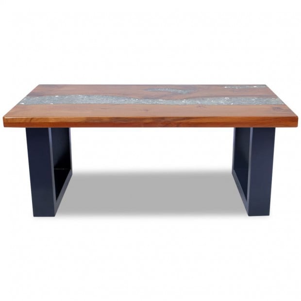 Coffee Table Teak Resin 100x50 Cm Image 8