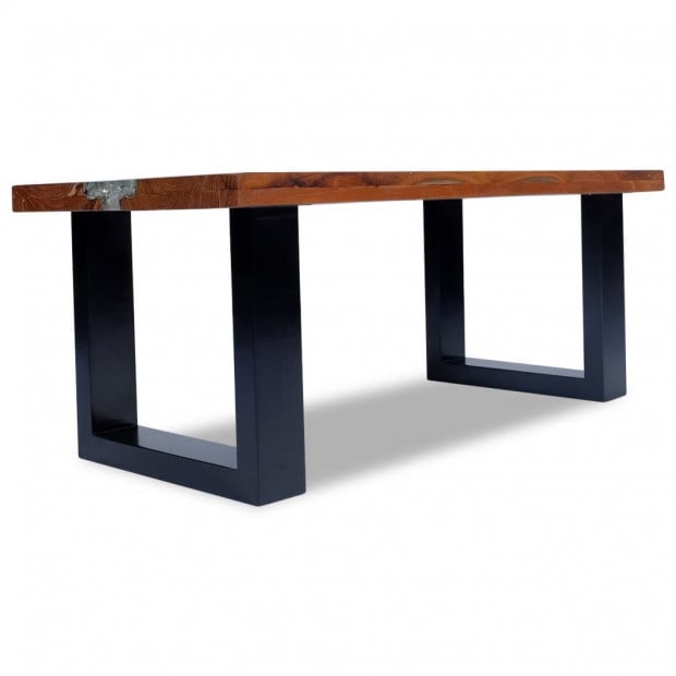 Coffee Table Teak Resin 100x50 Cm Image 9