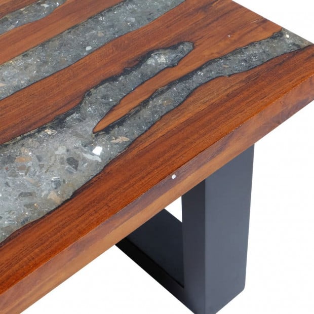 Coffee Table Teak Resin 100x50 Cm Image 10