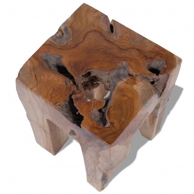 Stool Solid Teak Wood Image 6