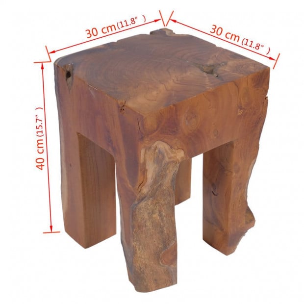 Stool Solid Teak Wood Image 9