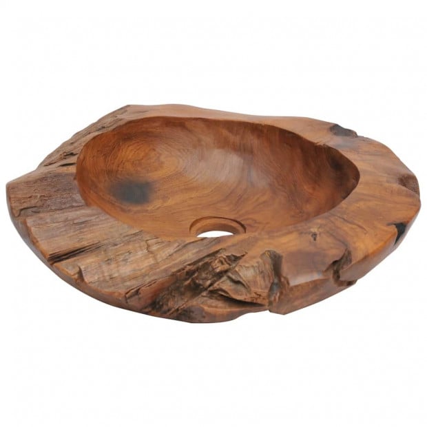 Unique Wash Basin Solid Teak 45 Cm Image 2
