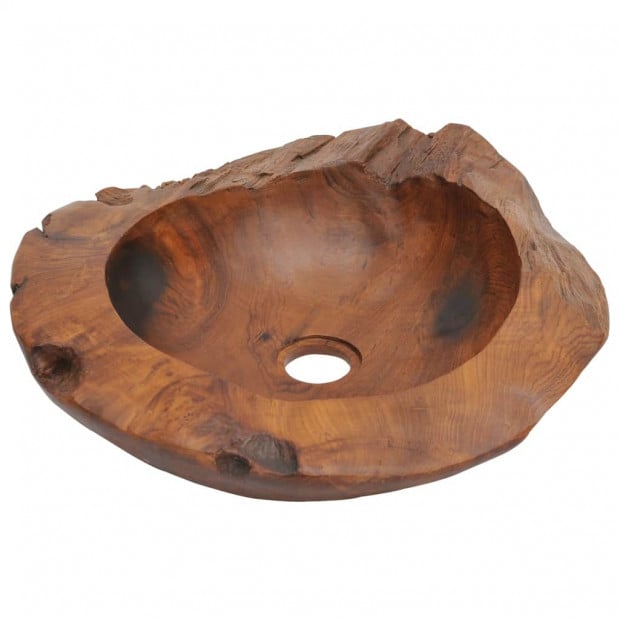 Unique Wash Basin Solid Teak 45 Cm Image 3