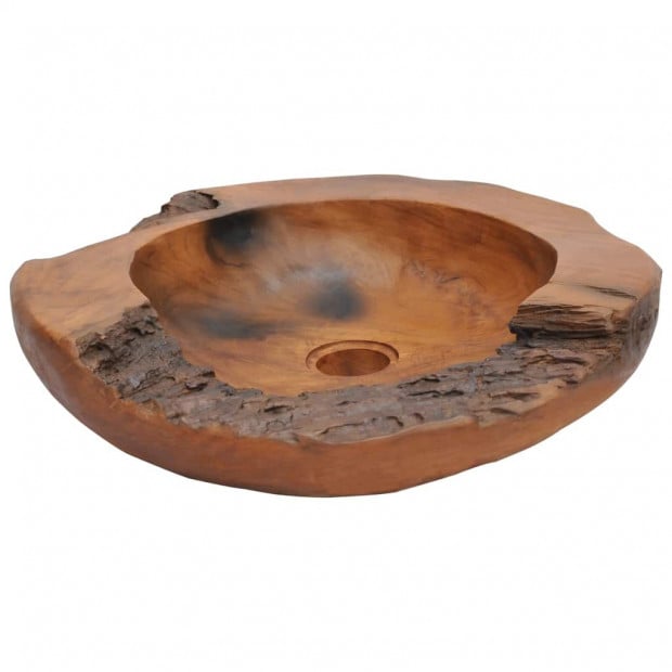 Unique Wash Basin Solid Teak 45 Cm Image 4