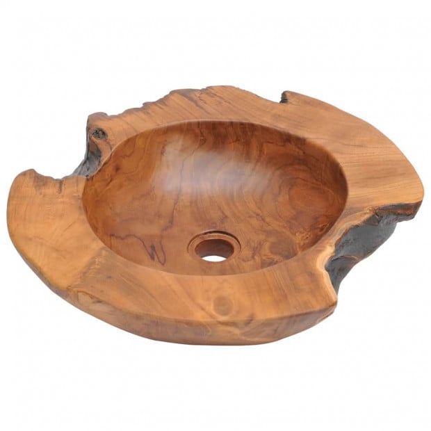 Unique Wash Basin Solid Teak 45 Cm Image 5