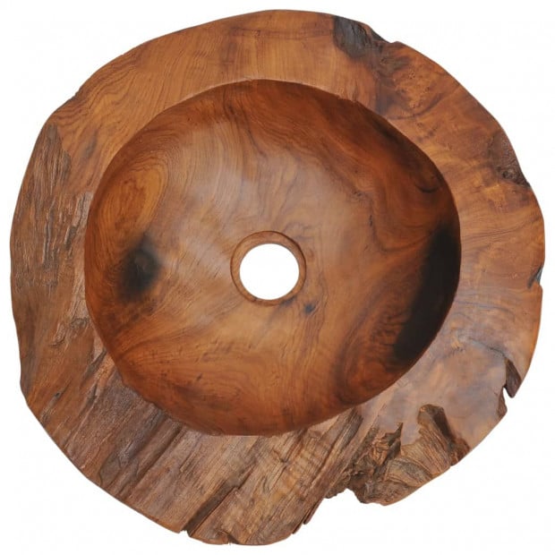 Unique Wash Basin Solid Teak 45 Cm Image 7