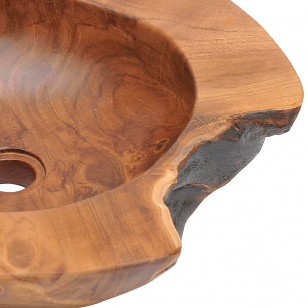 Unique Wash Basin Solid Teak 45 Cm Image 10