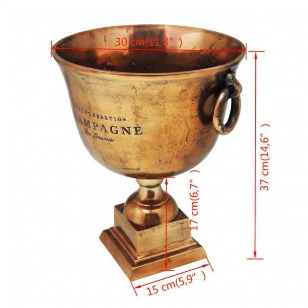 Trophy Cup Champagne Cooler Copper Brown Image 6