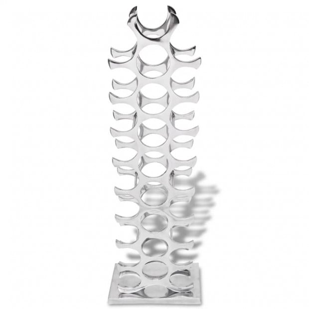 Wine Rack Aluminium Silver 27 Bottles Image 2