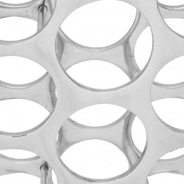 Wine Rack Aluminium Silver 27 Bottles Image 3