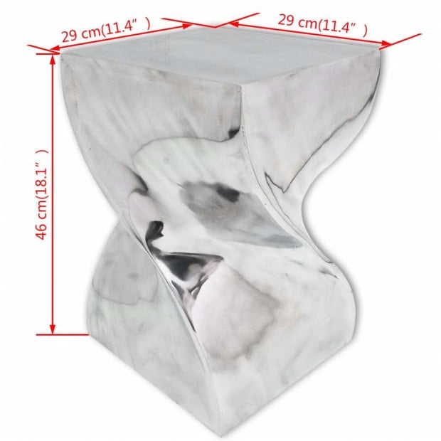 Stool/side Table Twisted Shape Aluminium Silver Image 6