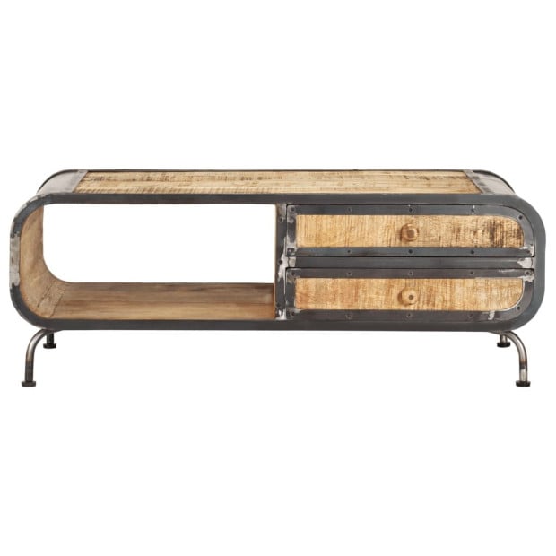 Coffee Table 100x50x35 Cm Solid Mango Wood Image 2