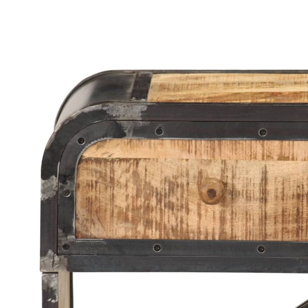 Sideboard 120x30x75 Cm Solid Wood Image 6