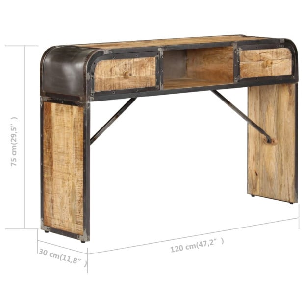 Sideboard 120x30x75 Cm Solid Wood Image 8