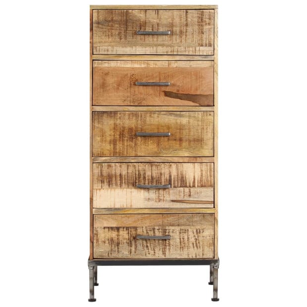 Chest Of Drawers 45x35x106 Cm Solid Mango Wood Image 2