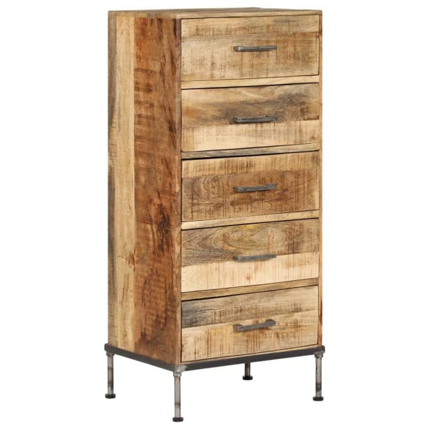 Chest Of Drawers 45x35x106 Cm Solid Mango Wood Image 11
