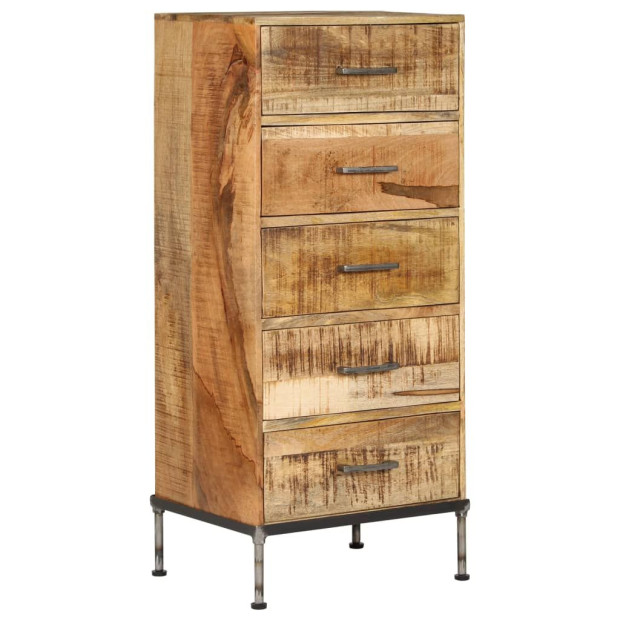 Chest Of Drawers 45x35x106 Cm Solid Mango Wood Image 9