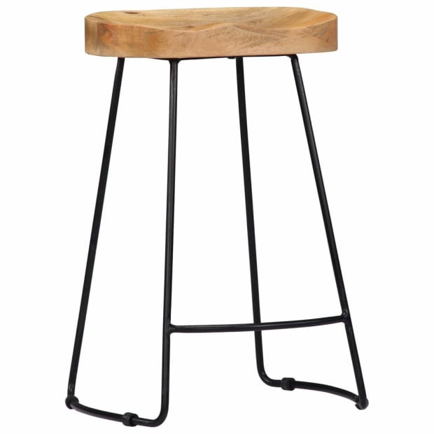 Bar Stools 2 Pcs Solid Wood 45x40x62 cm Image 2