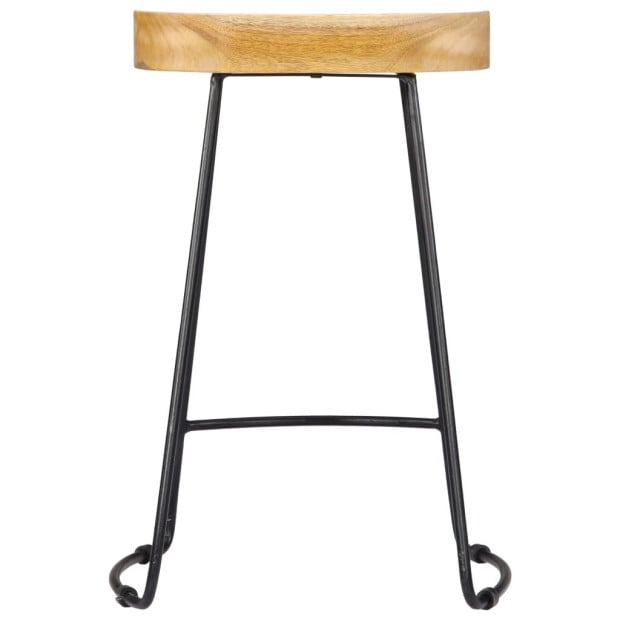 Bar Stools 2 Pcs Solid Wood 45x40x62 cm Image 4