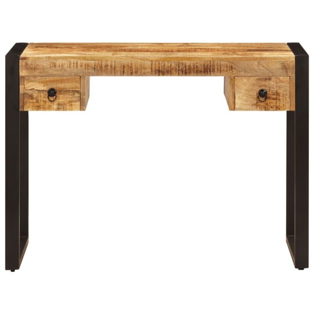 Desk With 2 Drawers 110x50x77 Cm Solid Mango Wood Image 2