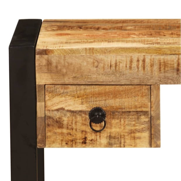 Desk With 2 Drawers 110x50x77 Cm Solid Mango Wood Image 4