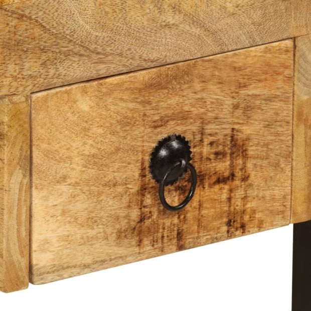 Desk With 2 Drawers 110x50x77 Cm Solid Mango Wood Image 5