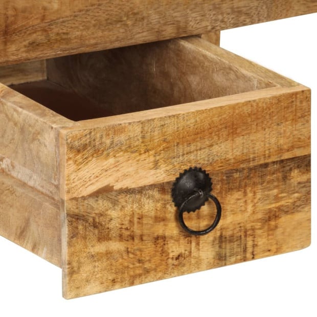 Desk With 2 Drawers 110x50x77 Cm Solid Mango Wood Image 6
